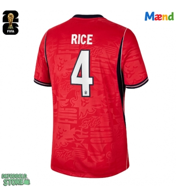 England Declan Rice #4 Replika Udebanetrøje VM 2026 Kortærmet